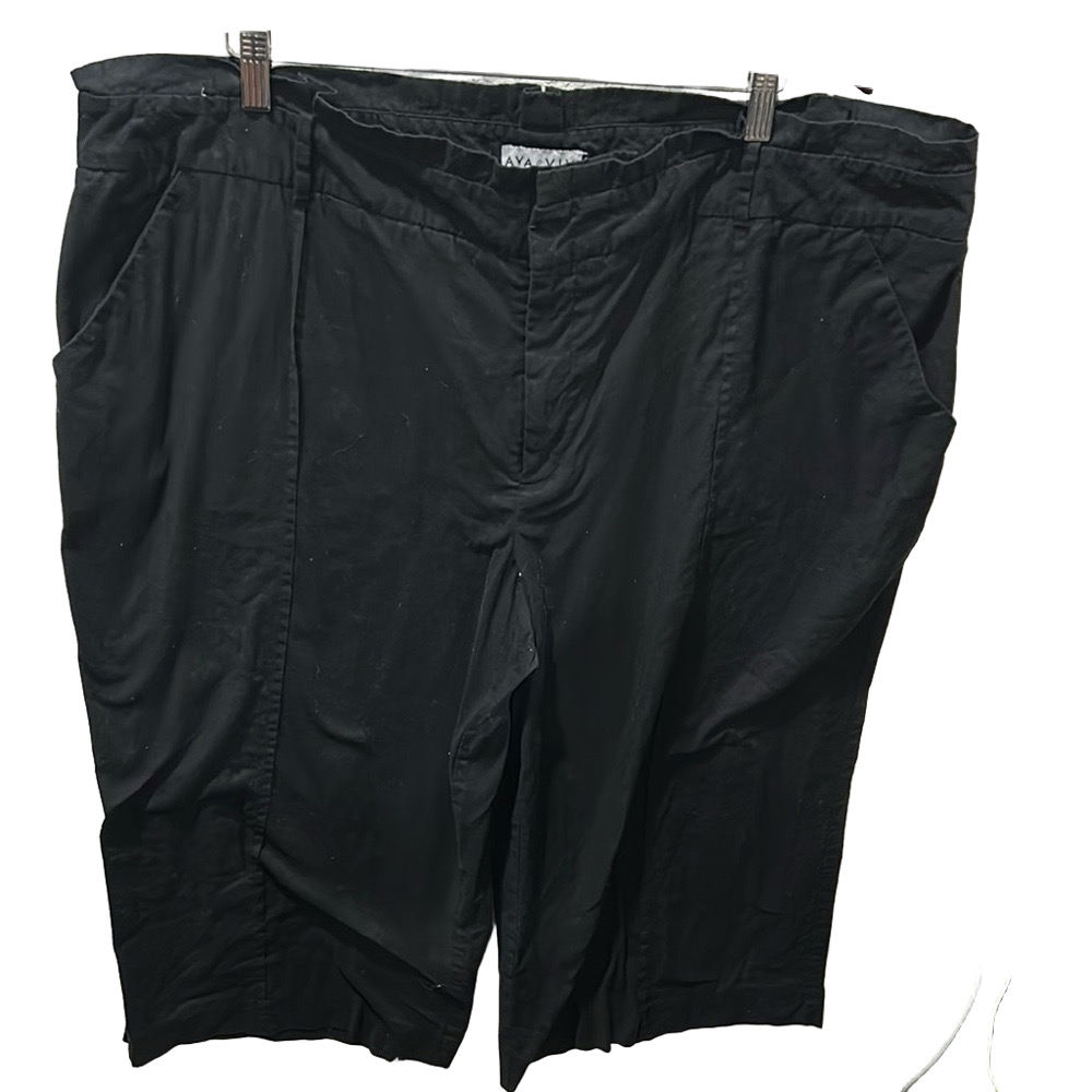 🎮Ava & Viv Black Capri Pants size 24W GUC